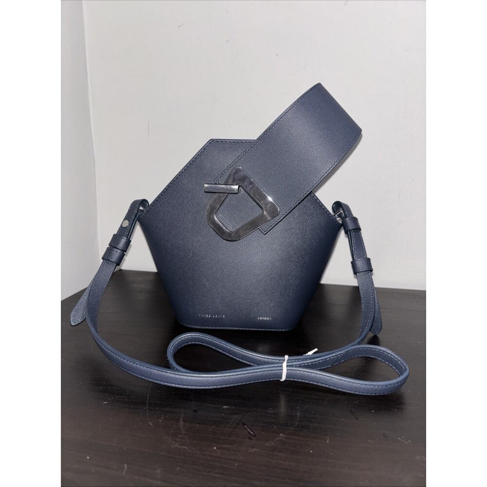 Danse Lente London Johnny Bucket Bag Crossbody Navy Blue
